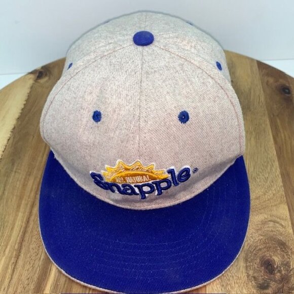 Snapple Blue Gray Wool 43% Snapback Adjustable Hat OSFM - Picture 8 of 11